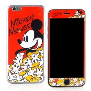 【Disney 】iPhone 6 plus 強化玻璃彩繪保護貼-米奇米妮