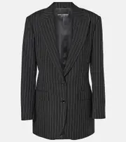 [Dolce & Gabbana] Dolce & Gabbana Pinstripe virgin wool blazer AU 12 grey