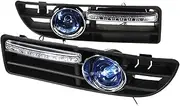 SILILAN 2Pcs Car Light Fog Light Bumper Grille with Switch Fit for Bora Mk4 2000 2001 2002 2003 2004