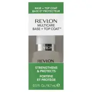 Revlon Multicare Base + Top Coat, 2 in 1 Nail Strengthener and Top Coat for