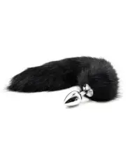 Plug Anal Steel With Tail Plush Black Stimulator Role Play Of Couple