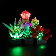 LED Succulent Building Kit - Enhance Your Lego 10309 Display with Illuminating Lights
