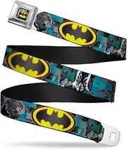 [Buckle-Down] Seatbelt Buckle Belt, Batman 2 Poses and Bat Signal Checker