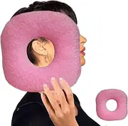 Ear Piercing Pillow for Side Sleepers with Hole for Ear Pain CNH, Donut Pillow for Releasing Ear Inflammation Pressure Sores Ear Pain, Ear Guard Pillow and Sleeping Pillow for Side Sleeper (Pink)