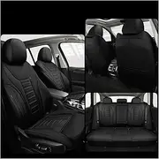 Car Seat Cover Set for Mini for Cooper R60 R56 for Countryman for Clubman Non-Slip Breathable Car Seat Covers Auto Seat Cover(5Pcs-Black)