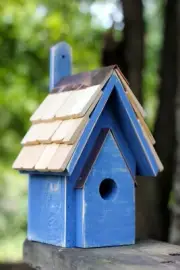 MARLTON MANOR WOOD BIRD HOUSE - BLUEBERRY