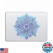 Artsybb Blue Mandala Laptop Sticker Decal - Large Waterproof Transparent Viny