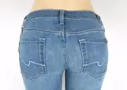 NWT 7 SEVEN FOR ALL MANKIND JEANS, CROP ROXANNE, TPBS, Size 28,$198