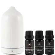 The Goodnight Co. Ceramic Diffuser and Essential Oil Trio - Black