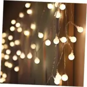 40 LED Globe Waterproof String Lights, 16.4ft/5m Warm White Fairy Fairy String