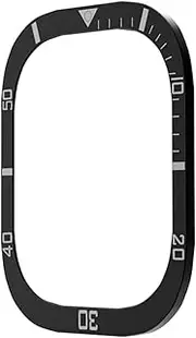 Hollowed Out Bezel for Apple Watch 49mm Screen Periphery Protector Resistant No Glass Accessories IWatch Ultra 49mm Metal Bump(Black)