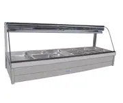 Roband Curved Glass Refrigerated Display Bar 12 pans - Piped and Foamed only (no motor)