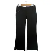 New Alice Olivia Pants Womens 8 Black Wool Wide Leg Trousers Slacks Base Career