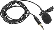 Parliky Lapel Mic Mini Recording Microphone 3.5mm Cable Fit for Smartphones Tablets Pc and Cameras