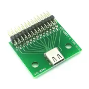 Type C Female Test Board Double Sided Connection With Pin Headers For Electronic
