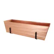 ACHLA Large Flower Box with Brackets for 2 x 6 Railings, Copper Plated - C21C-K6