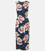 [Dolce & Gabbana] Dolce & Gabbana Floral cady midi dress AU 6 multicoloured