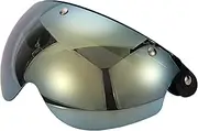 X AUTOHAUX 1pc Universal Motorcycle Face Shield - Motorcycle Helmet Visor Replacement Anti-UV - Resin Gold Tone,Black