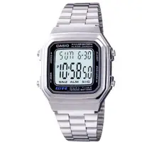 在飛比找松果購物優惠-【CASIO】復古銀方形經典電子錶 (A-178WA-1A)