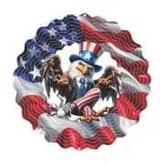 Hanging Wind Spinners Outdoor, American Flag Eagles Patriotic Wind Spinner