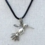Native American-Navajo Sterling Silver HUMMINGBIRD Pin/Pendant-Allison Manuelito