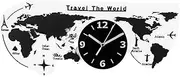 COHEALI 1 Set World map Clock Decorative Clock for Home World map Wall Decor World map Decal World map Wall Sticker Living Room Clock Decor Wall Clock Office Acrylic Number Luminous Clock