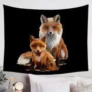 Mom and Cub Fox Tapestry