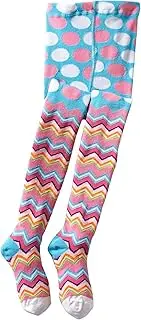 [Jefferies Socks] Little Girls' Zig Zag Tight