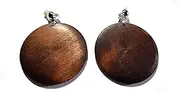 [Fashion Jewelry] Clip-on Earrings Bohemian Wood Earrings Circle Hoop 2.5 inch