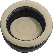 Inflatable Couch, Flocking Portable Ergonomic Blow Up Sofa Chair Blow Up Couch Air Lazy Sofa for Living Room Bedroom Outdoor Travel (Brown)