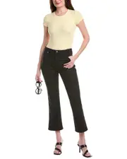 STAUD x Wrangler The Cropped Black Bootcut Jean