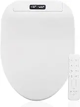 GenieBidet Electric Bidet Toilet Seat - Self Cleaning Heated Elongated Design and Wireless Remote Control - Unlimited Warm Water - Convenient Electric Bidet Toilet Seat- EB-4000e