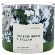 FROSTED BIRCH & PINE 3-WICK Blue Scented Candle *45 hr Clean Burning Time! *…