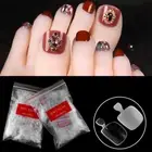 500x Artificial Acrylic Toe False Nails Tips Clear Foot Fake Nails Manicur*wl YK