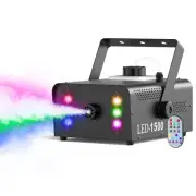 Fog Machine with 6 RGB LED Lights, 1500W Wireless Remote Control Smoke Machin...