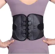 Dual Pulley Waist Support Belt Orthopedic Back Brace for Herniated Disc Lower Back Pain Relief Lumbar Decompression Support Posture Corrector Men Women (Color : Black, Size : X-Large)