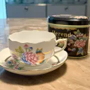 Herend Victoria Gold Tea Cup Saucer And