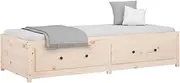 [vidaXL] Solid Wood Pine Day Bed Living Room Bedroom Sleepover Overnight Bed Sofa Couch Occasional Bed Seating 92x187 cm Single Bed Size