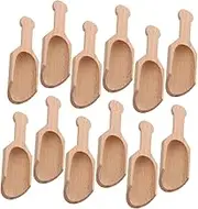 Vaguelly 12Pcs Mini Wooden Spoons for Kitchen Ergonomic Design for Measuring Salt Sugar Seasoning Beechwood Utensils for Cooking Baking Food Storage