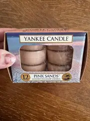 Yankee Candle One Box w/12 Pink Sands Tealights -NIB