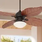 60" Tropical Outdoor Ceiling Fan with Light LED Oiled Bronze Damp Patio Porch