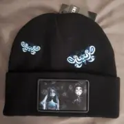 Corpse Bride Victor and Emily Patch And Embroidered Butterflies Exclusive Beanie