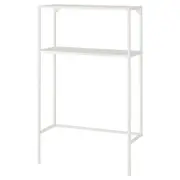 ENHET frame w shelves for washing machine, white, 80x30x129 cm