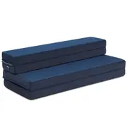Giantex Foldable Mattress Folding Sofa Bed Floor Bedding Camping Cushion Double Size Grey