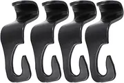 TIDTALEO 4pcs Auto Seat Hooks for Car Storage Durable Back Seat Headrest Hanger Organizers Black Easy Install Capacity Each for Groceries Handbags More