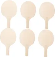 GAROZATION 6pcs Pong Paddle Table Tennis Paddle Blanks Blank DIY Table Tennis Paddles Sport Game Table Tennis Rackets Unfinished DIY Paddle Crafts Table Tennis Paddle Wooden Craft Paddle