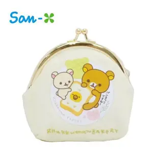 拉拉熊 帆布 珠扣包 零錢包 懶懶熊 Rilakkuma San-X 日本正版【450564】 (4.5折)