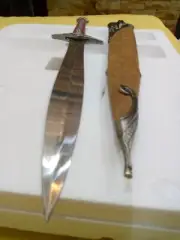 Double Edged Handmade Steel Gladius Sword, wood Handle with cover new