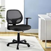 Artiss Mesh Office Chair Mid Back Black Computer Gaming Desk Chairs Work Study