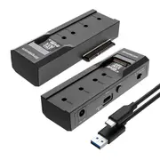 Simplecom SA536 USB to M.2 and SATA 2-IN-1 Adapter for 2.5'/3.5' HDD NVMe/SATA M.2 SSD with Power Supply USB 3.2 Gen2 10Gbps SA536